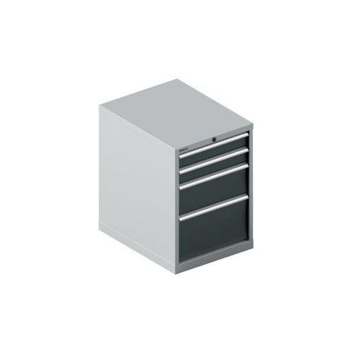 Schäfer Shop Select Schubladenschrank 27-36, 4 Schübe, bis 75 kg, B 564 x T 725 x H 800 mm, anthrazitgrau/weißaluminium