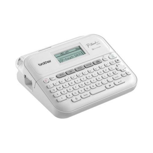 Beschriftungsgerät Brother PT-D410VP, Thermotransfer, für 3,5-18 mm breite TZe Schriftbänder, 20 mm/Sek., USB, Tastatur, Zubehör