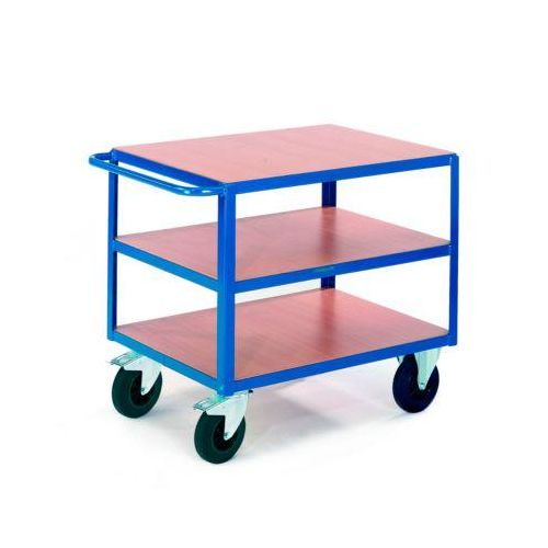 Tischwagen, 3 Ladeflächen 850 x 500 mm, Tragkraft 500 kg, für Produktion und Werkstatt