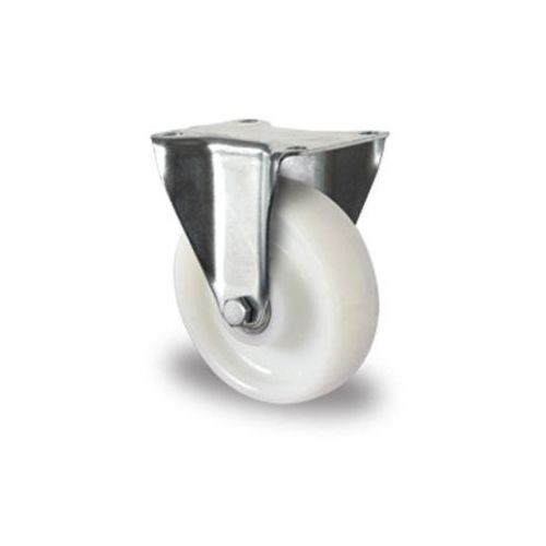 CASCOO Bockrolle Z0Z0, mit Rad-ø 160 mm x B 50 mm, Polyamid-Felge, Polyamid-Lauffläche, natur/weiß, Doppelkugellager, bis 800 kg Image