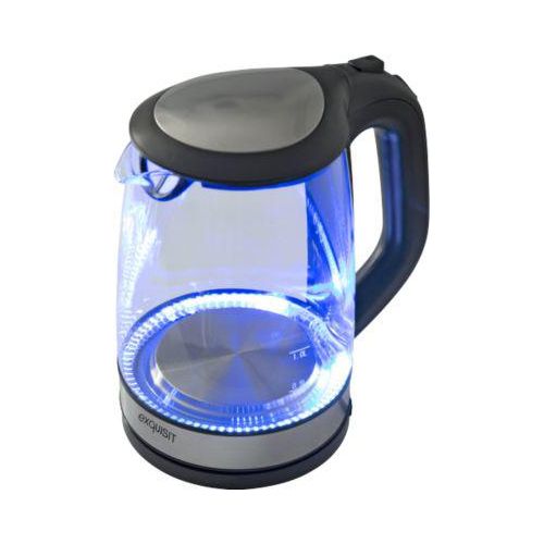Wasserkocher exquisit WK 3501 swg, 2200 W, 2 l, mit Innenbeleuchtung, 360° drehbar, Glas
