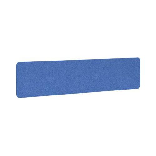 Akustik Tischtrennwand AKUSTIX Vario, Schallabsorptionsklasse B, Stärke 18 mm, ohne Klemmen, B 1800 x H 400 mm, PET-Filz, blau