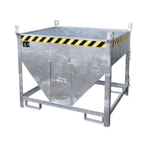 Bauer Silobehälter SGS 50, mit Schieberverschluss, L 1000 x B 1200 x H 1025 mm, 0,5 m³, bis 750 kg, Stahlblech, feuerverzinkt