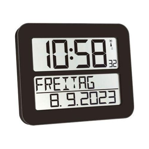 Funkuhr Time Line MAX, schwarz