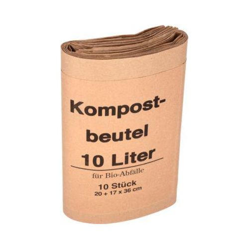 Deiss Bio-Papierbeutel, 10 Liter, Natronmischpapier, braun, B 200+160 x H 360 mm, 300 Stück
