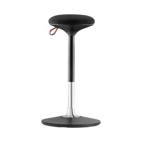 Steh-/Sitzhocker S 300, höhenverstellbar, mehrdimensionales Bewegungs-Gelenk, Sitzhöhe 590-850 mm, schwarz