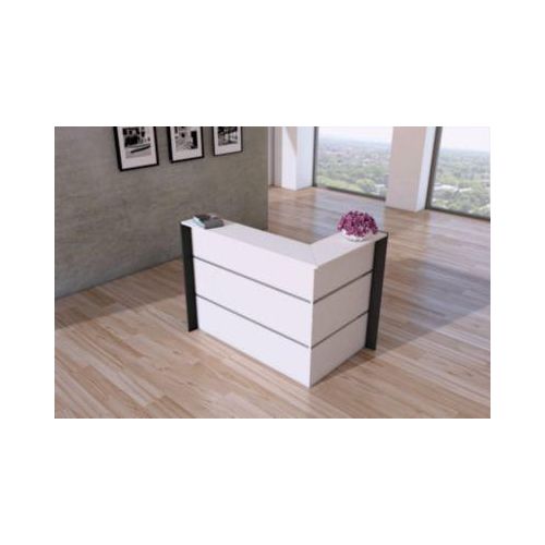 Eck-Theke Faro, melaminharzbeschichtet, ABS-Kanten, B 1500 x T 950 x H 1080 mm, weiß