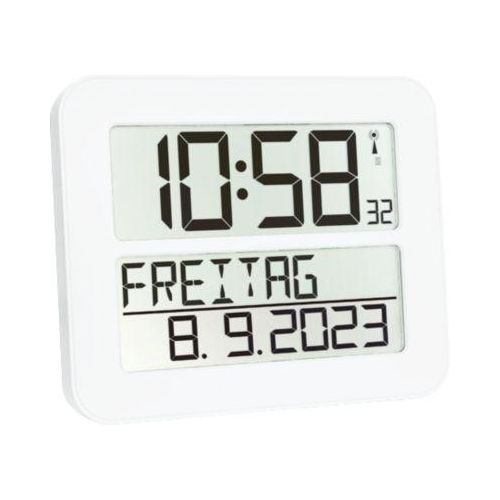 Funkuhr Time Line MAX, weiß