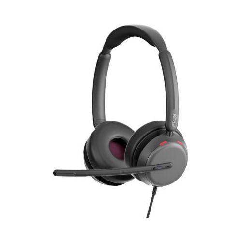 Headset EPOS IMPACT 860T ANC, binaural, kabelgebunden, USB-C auf USB-A, UC-optimiert, zertifiziert für Microsoft Teams, 4 Mikrofone + hybrides adaptives ANC, Transporttasche, schwarz