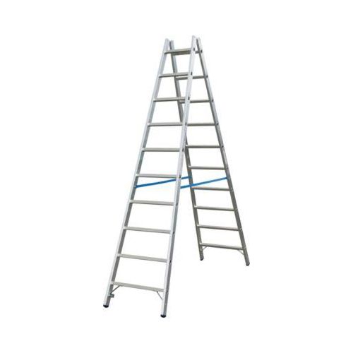 Sprossendoppelleiter, aus Aluminium, 2x 10 Sprossen
