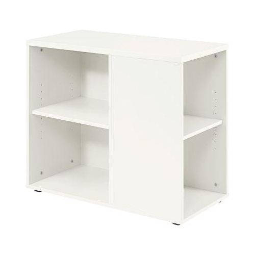 Anstellcontainer TARA, 4 offene Regalfächer, B 400 x T 800 x H 720 mm, weiß