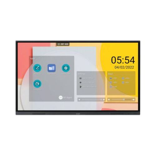 Business Monitor Sharp PN-L752B, Precision-Touch-Technologie, 75",3840 x 2160 px, HDMI/VGA/USB/LAN, 2 x 10 W, BYOD, integrierter Android-PC