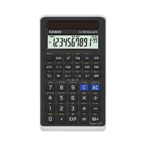 Casio Rechner FX-82Solar II, technisch-wissenschaftlicher Rechner, 144 Funktionen