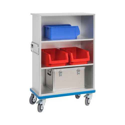 Schrankwagen GMÖHLING G®-Cup light, offene Front, bis 300 kg, 3 Etagen, Volumen ca. 460 l
