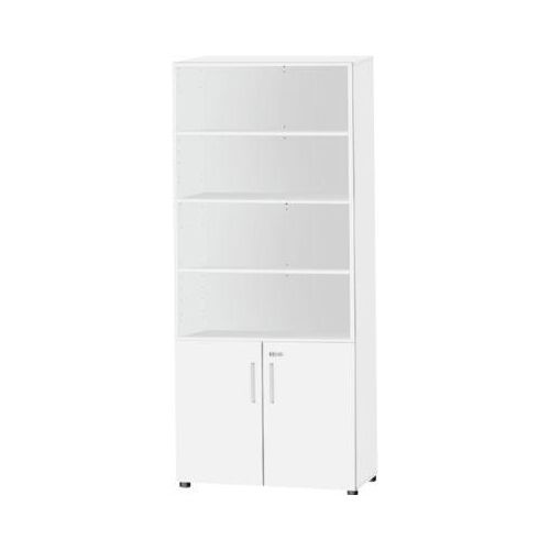 Schäfer Shop Select Kombischrank SET UP, 6 OH, B 800 x T 420 x H 2240 mm, weiß/weiß