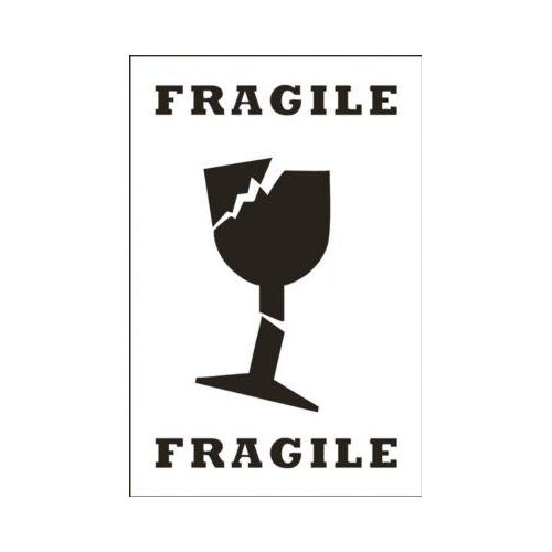 Warn- und Hinweisetiketten "Vorsicht Glas", 50 Stück