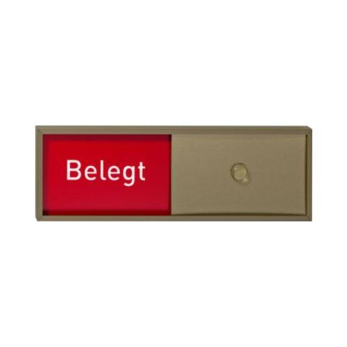 Schiebeschild Frei-Belegt für Türschild Lyon, selbstklebend, B 150 x H 50 mm, bronze
