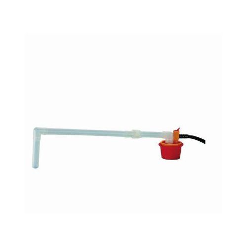 Behälterpumpe, 30 l/min, Rohr Ø 22 mm, Eintauchtiefe 900 mm, Fußbetrieb mit Auslaufbogen, für schwache Säuren und Laugen