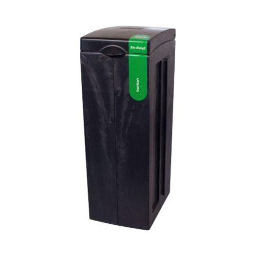 BonTon Abfalltrennsystem Bio-Abfall, 70 Liter, recyceltes Polypropylen, einzigartiges Design, B 280 x T 430 x H 771 mm, grau/grün