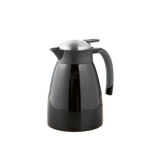 Isolierkanne GLACE, doppelwandig, 1 l Fassungsvermögen, Edelstahl lackiert, schwarz