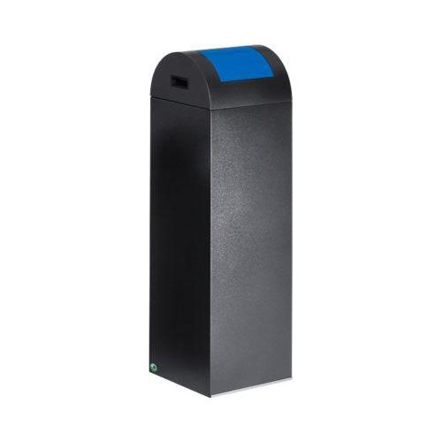 Selbstlöschende Wertstoff-Abfallsammler 85R, antiksilber/blau