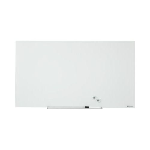 Glastafel Nobo Diamond, magnethaftend, aneinander montierbar, weiß, 680 x 380