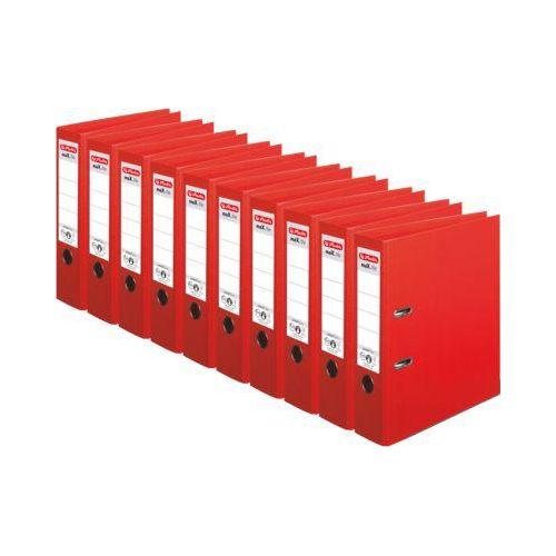 herlitz Ordner maX.file protect plus, DIN A4, Rückenbreite 80 mm, 10 Stück, rot