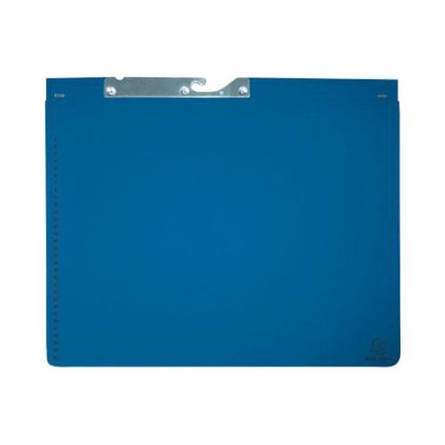 Pendelhefter Exacompta, für 2 x Links- oder Rechtsheftung, gefalzt, Dehntasche, Recycling-Karton, blau, 25 Stück