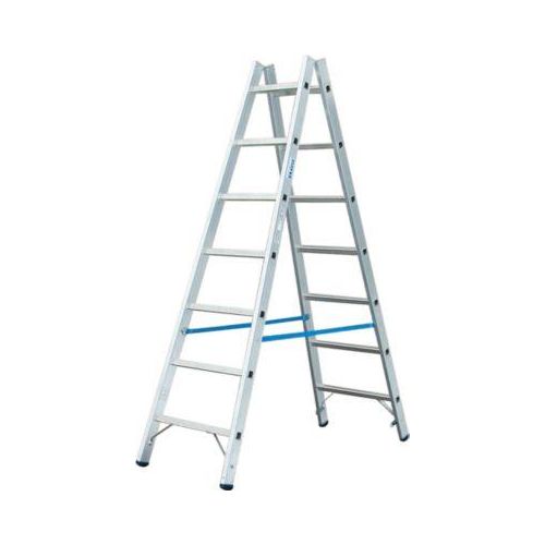 Sprossendoppelleiter, aus Aluminium, 2x 7 Sprossen