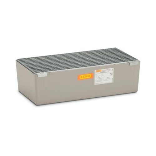 139227 - GFK-Auffangwanne 65 CEMO, 65 l Auffangvolumen, B 820 x T 410 x H 230 mm, mit Gitterrost
