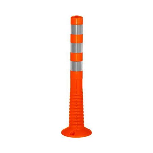 Sperrpfosten Flexipfosten, selbstaufrichtend, H 750 mm, orange-silber