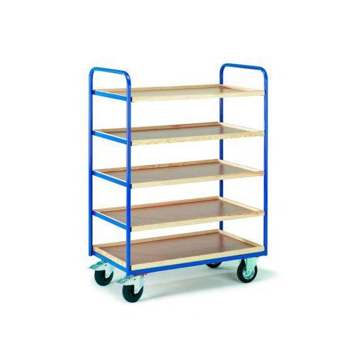 Etagenwagen mit 5 Etagenkästen, 1000 x 575 mm