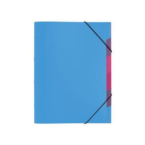 PAGNA Dokumentenmappe Funky School, Gummizugverschluss, 5-teilig, PP, hellblau