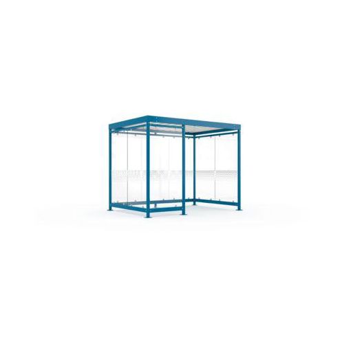 Überdachungssystem WSM Köln K3 c/b, B 3180 x T 2165 x H 2510 mm, Bausatz, enzianblau RAL 5010