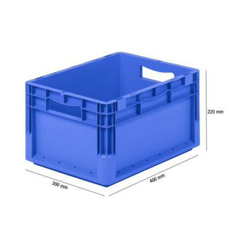 Euro Box Leichtbehälter ELB 4220, aus PP, Inhalt 20,4 L, ohne Deckel, blau