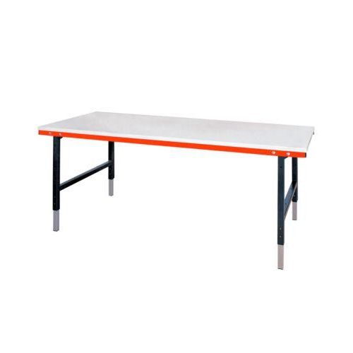 Pack- und Arbeitstisch Rocholz System 2000, erweiterbar, B 2000 x T 920 x H 690-960 mm, Stahl, hellgrau/anthrazit