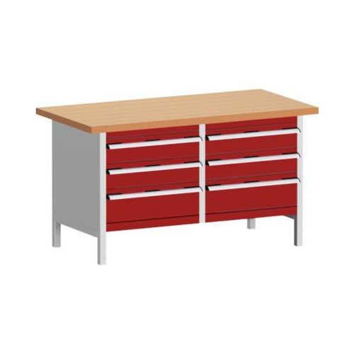 Kastenwerkbank KW-1578-2.5, purpurrot