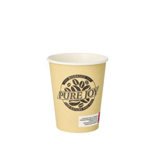 Coffee to go Becher Papstar Pure Joy, Einweg, 0,2 l, Ø 80 x H 92 mm, FSC®-zertifizierte Pappe, cremefarben, 50 Stück