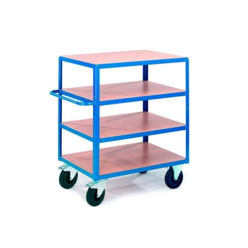 Tischwagen, 4 Ladeflächen, 1200 x 800 mm, Tragkraft 500 kg, für Produktion und Werkstatt