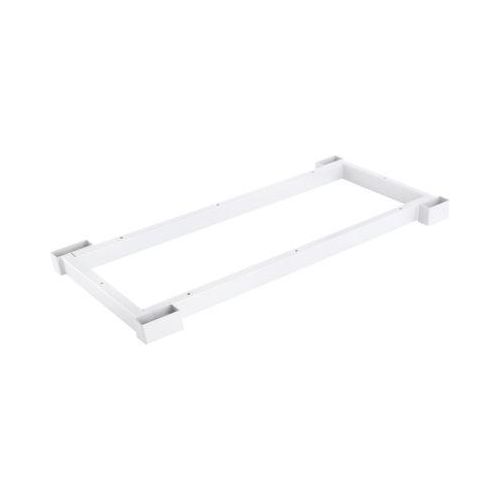 Schäfer Shop Genius Stahlsockel TETRIS WOOD, Zurückgesetzt, für Regale/Schränke B 800 mm, weiß