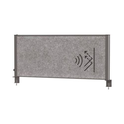 MAUL Tisch-Trennwand MAULconnecto Uplight, LED-Beleuchtung, 1200 x 500 mm, anthrazit