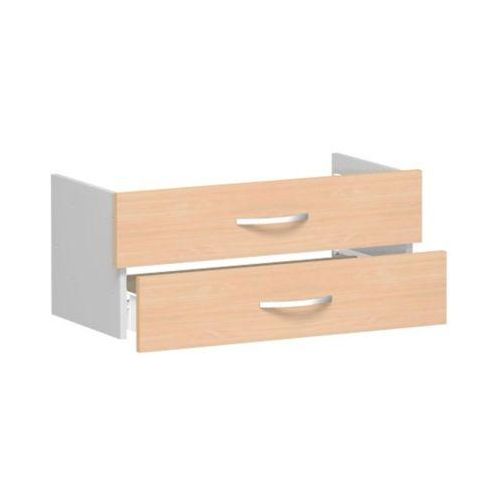 Schubladeneinsatz ALICANTE, 2 Schübe = 1 Set, B 800 x T 400 x H 384 mm, Buche-Dekor