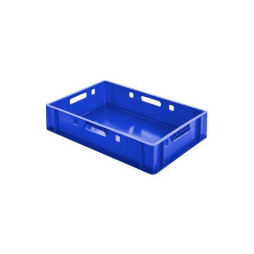 Euro Box Fleischkasten, lebensmittelecht, Inhalt 25,3 L, geschlossene Version, blau