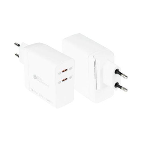 USB-Schnellladegerät Good Connections, mit GaN-Technologie, 2er-Port mit 2 x USB-C, Leistung 140 W, inkl. Ladekabel, weiß