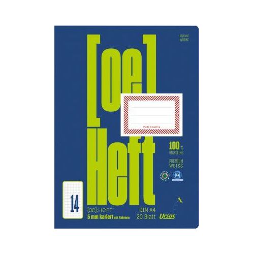 Ursus Schulheft, A4, 20 Blatt, kariert