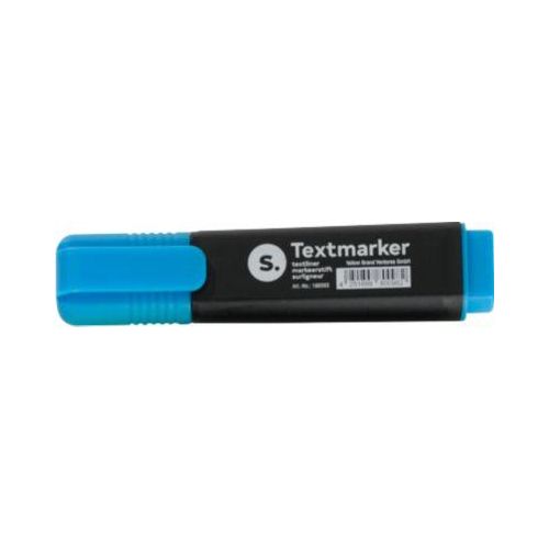 Textmarker S. mit Keilspitze, lichtbeständig, schnell trocknend, blau, 10 Stück