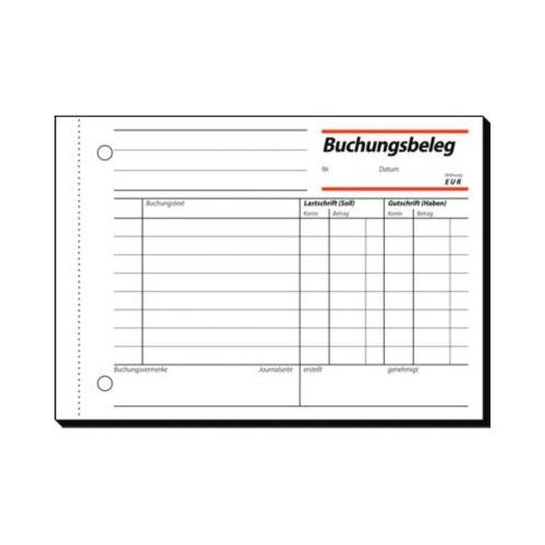 Buchungsbelege sigel® BU 615, 50 Blatt