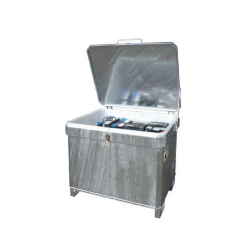 Altbatterie-Container BAUER SAP 601 K, Stahlblech, feuerverzinkt, abschließbar, stapelbar, B 1120 x T 960 x H 920 mm