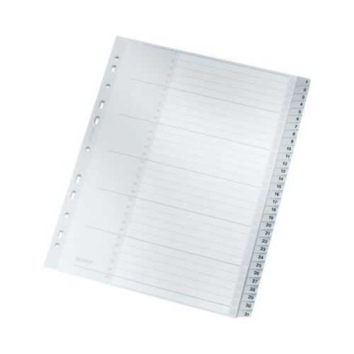 LEITZ® Kunstoffregister, Zahlen 1-31 (31 Blätter), Nr. 1281