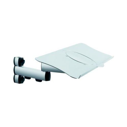 Tastatur- und Mausablage für Pack- und Arbeitstisch Rocholz System 1200/1600/2000, mit Gelenkarm, Arbeitsfläche: B 640 x T 172 mm, grau